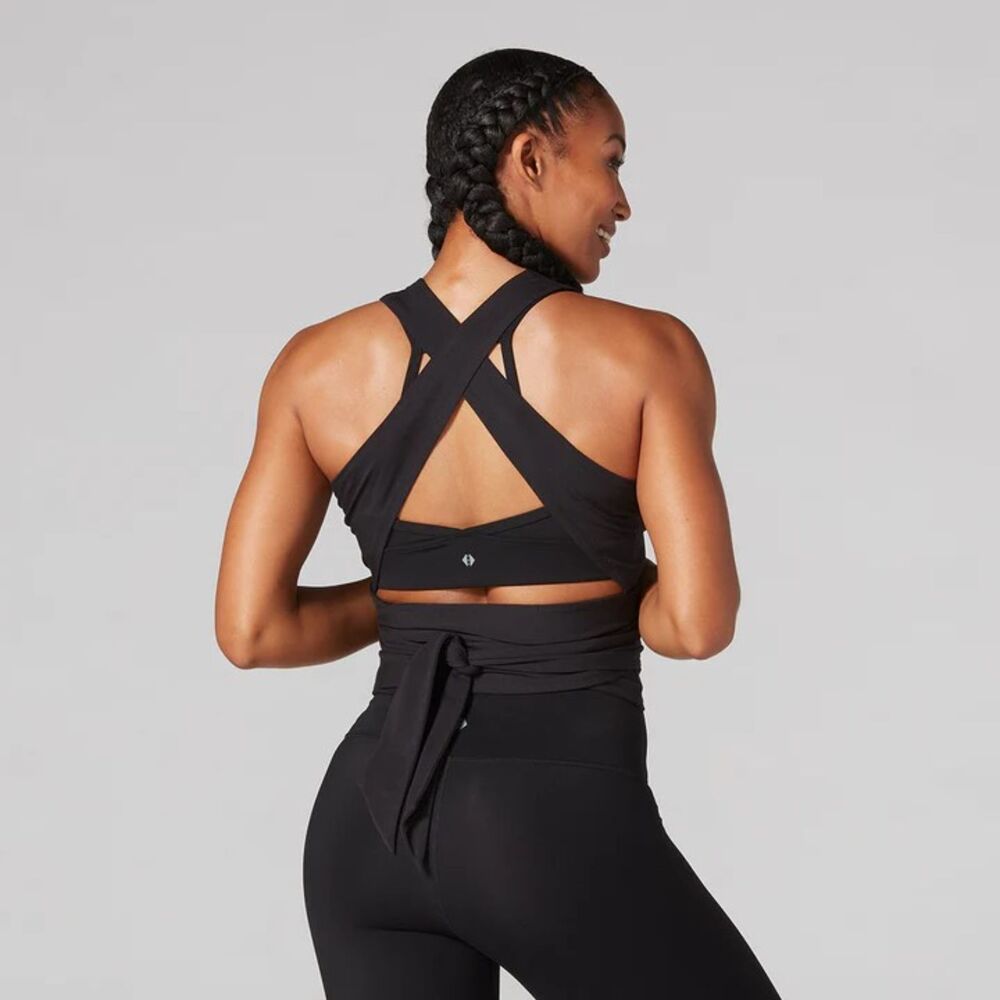 $60 TAVI Wrap Around Tank Ebony